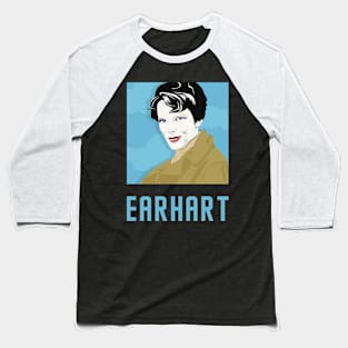 EARHART - "Queen of Science" Amelia Earhart Baseball T-Shirt